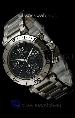 Cartier Pasha De Seatimer Quartz in Black Dial