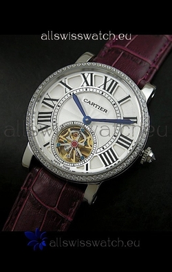 Cartier Ronde de Tourbillon in Diamond Bezel
