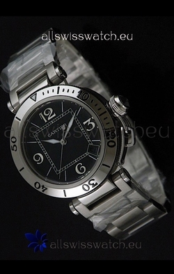 Cartier Pasha De Seatimer Quartz in Black Dial