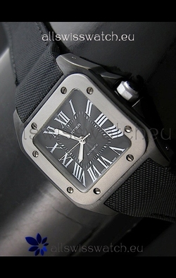 Cartier Santos 100 in Black Dial