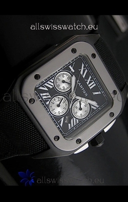 Cartier Santos 100 in Black Dial