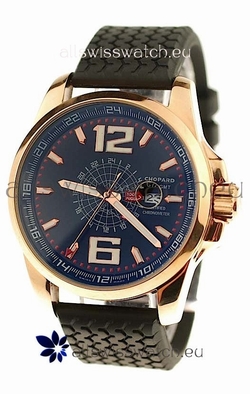 Chopard 1000 Miglia GT XL GMT Gold in Dark Blue Dial