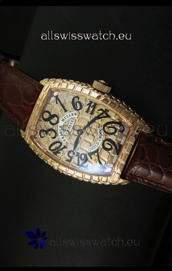 Franck Muller Casablanca Gold Croco in Gold Case