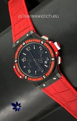 Hublot Big Bang All Black Edition Quartz with Diamonds