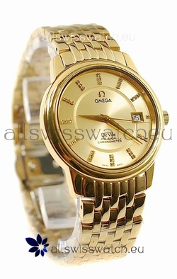 Omega Co-Axial Deville Gold in Golden Dial