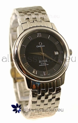 Omega Co-Axial Deville Steel in Black Dial