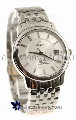 Omega Co-Axial Deville Steel in Diamond Encrusted Stick Markers