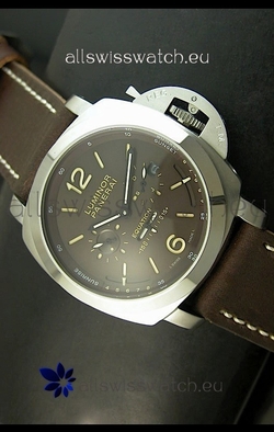Panerai PAM365 L’Astronomo Luminor 1950 GMT Equation of Time Brown Dial Steel