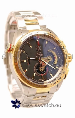 Tag Heuer Grand Carrera Calibre 36 Two Tone Gold in Black Dial