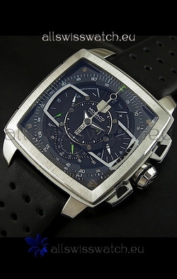 Tag Heuer Monaco Mikrograph in Black/Green Strap