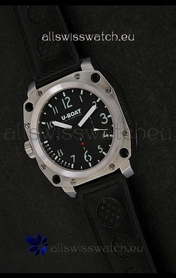U-Boat Thousands of Feet Steel in Black Dial