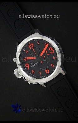U-Boat Flightdeck in Black Dial