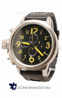 U-Boat Flightdeck in Black Dial