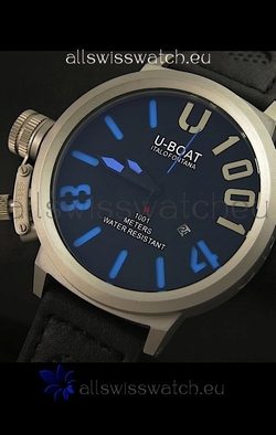 U Boat U-1001 Edition Drive Automatic Steel in Blue Markers
