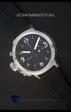 U-Boat Flightdeck in Black Dial