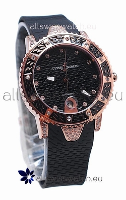 Ulysse Nardin Diver Pink Gold in Black Dial