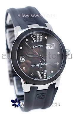 Ulysse Nardin Executive Dual Time Diamond Black