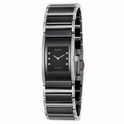 Rado R20759759 Integral Ladies Quartz Stainless Steel and Black Ceramic