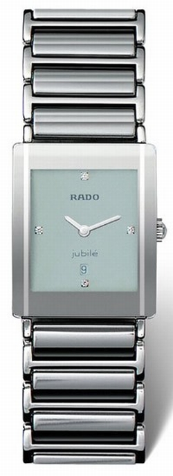 Rado R20484732 Integral Mens Quartz Platinum-tone Ceramic