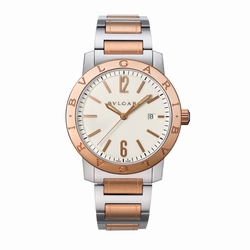 Bvlgari 102053 Mens Automatic Stainless Steel & 18kt Pink Gold