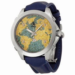 Jacob Co. JC47YB Five Time Zone Unisex Quartz Stainless Steel