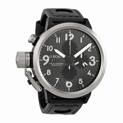 U-Boat 6120 Flightdeck Mens Automatic Black Ion-Plated Stainless-Steel