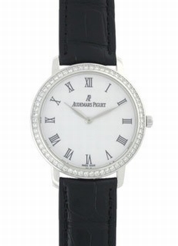 Audemars Piguet 15133BC.ZZ.A001CR.01 Ladies Hand Wind 18K White Gold