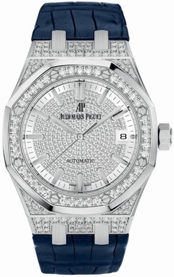 Audemars Piguet 15452BC.ZZ.D019CR.01 Royal Oak Mens Automatic 18kt White Gold Case set with Diamonds