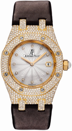 Audemars Piguet 67605BA.ZZ.D080SU.01 Royal Oak Ladies Quartz 18kt Yellow Gold set with Diamonds