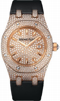 Audemars Piguet 67625OR.ZZ.D009SU.01 Royal Oak Ladies Quartz 18kt Rose Gold