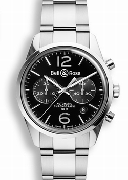 Bell & Ross BRG126-BL-ST/SST Vintage Mens Automatic Stainless Steel