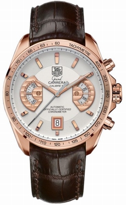 Tag Heuer CAV514B.FC8171 Grand Carrera Mens Automatic 18K Rose Gold