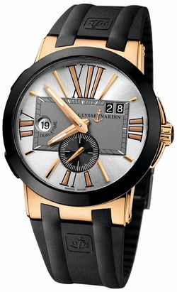 Ulysse Nardin 246-00-3-421 Executive Mens Automatic 18kt Rose Gold and Ceramic