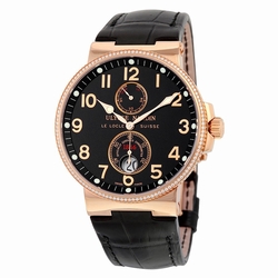 Ulysse Nardin 266-66-BLACK Maxi Marine Mens Automatic 18kt Rose Gold