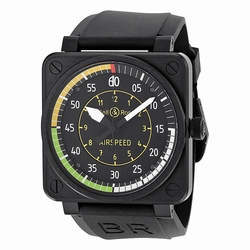 Bell & Ross BR0192-AIRSPEED Aviation Mens Automatic Black PVD Stainless Steel