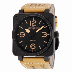 Bell & Ross BR0192-BL-HERITAGE Aviation Mens Automatic Black Ion-plated Stainless Steel