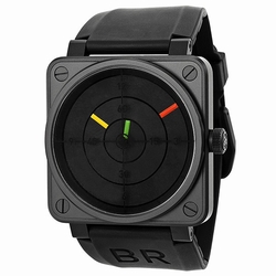 Bell & Ross BR0192RADAR Aviation Mens Automatic Black PVD Stainless Steel