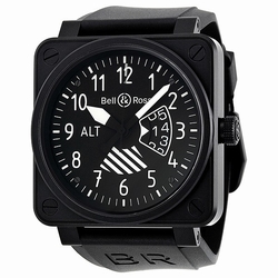 Bell & Ross BR0196-ALTIMETER Aviation Mens Automatic Matte Black PVD Steel