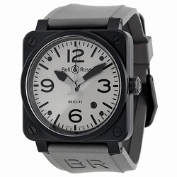 Bell & Ross BR0392-COMMANDO Aviation Mens Automatic Matte Black PVD Stainless Steel