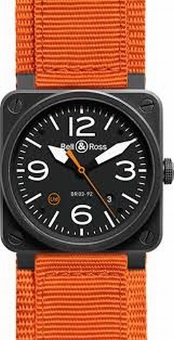 Bell & Ross BR0392-O-CA Aviation Mens Automatic Black PVD Coated Steel
