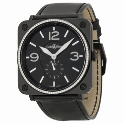 Bell & Ross BRS-BLKD-CER-PHT Aviation Unisex Quartz Black Ceramic