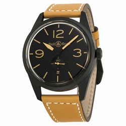Bell & Ross BRV123-HERITAGE Vintage Mens Automatic Black PVD Stainless Steel