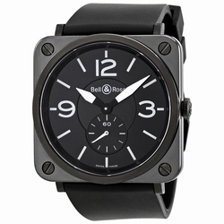 Bell & Ross BRS-BLC-MAT/SRB Aviation Unisex Quartz Black Ceramic