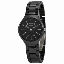 Rado R27742162 TRUE Ladies Quartz Black Ceramic