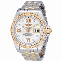 Breitling C4935053/A672 Cockpit Mens Quartz Stainless Steel and 18k Rose Gold