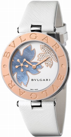 Bvlgari 101901 Ladies Quartz Stainless Steel & 18kt Pink Gold