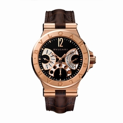 Bvlgari 102026 Mens Automatic 18 Carat Pink Gold