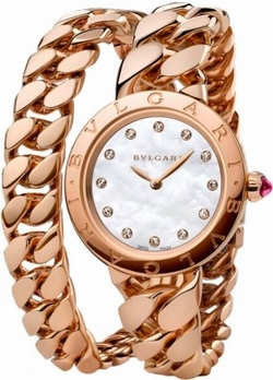 Bvlgari 102052 Ladies Quartz 18 Carat Pink Gold