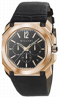 Bvlgari 102115 Mens Automatic 18 Carat Pink Gold