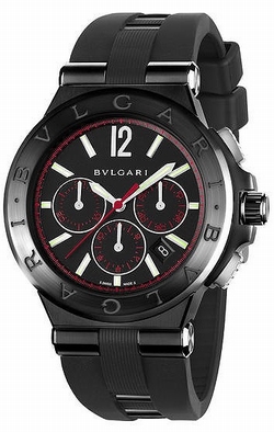 Bvlgari 102160 Mens Automatic Stainless Steel with black Diamond Like Carbon